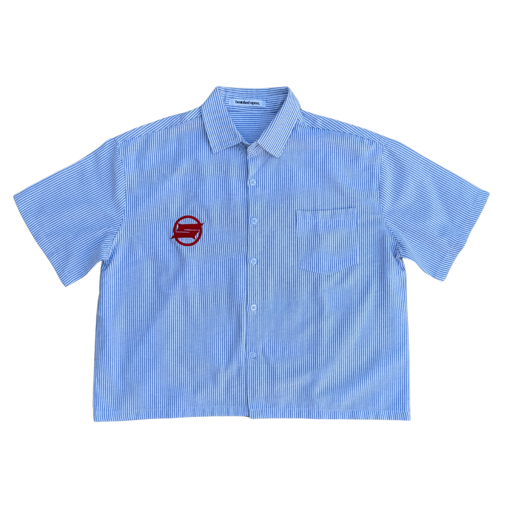 Blue Pinstripe Polo